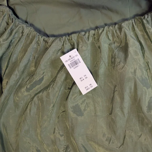 Abercrombie & Fitch Hardware Drama Puff Sleeve Dress | Lush Green | NWT | XL - Picture 6 of 8